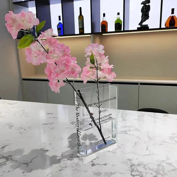 AcrylFlora™ - Unique Clear Book Flower Vase - TumTum
