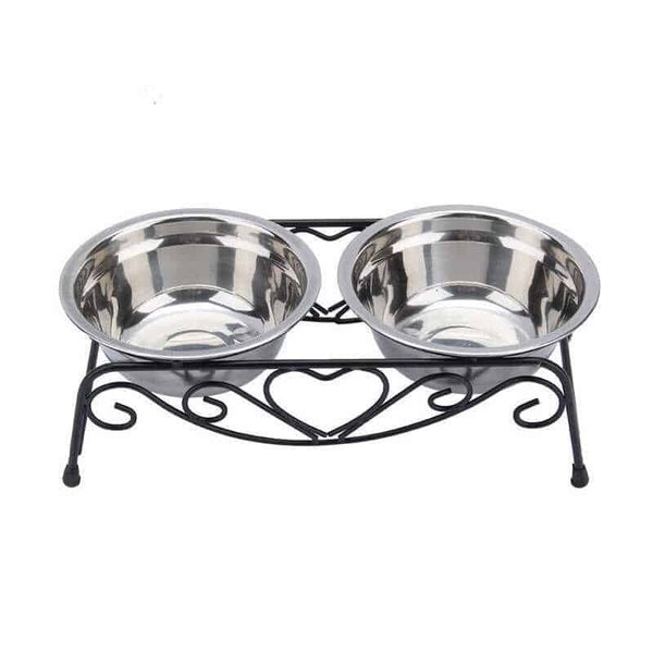 Iron Heart Stainless Steel Pet Bowls and Stand - TumTum