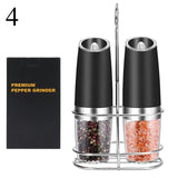 PepperGrinders™ - Stainless Steel Automatic Salt and Pepper Grinder - TumTum