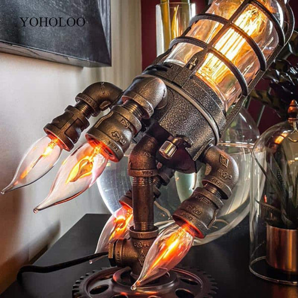 Rocket Ship Industrial Vintage Lamp - TumTum
