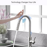 Smart Stainless Steel Sensor Kitchen Faucet [With Pull Out & Spray Head] - TumTum