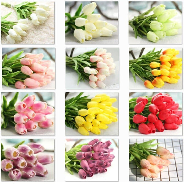 Spring Fresh Faux Silk Tulip Bouquet - TumTum