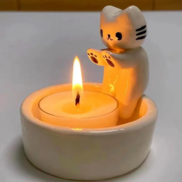 MeowGlow™ - Cute Kitten Candle Holder
