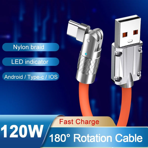 UltraCable ™ - 180° Rotating Super Fast Charge Cable - TumTum